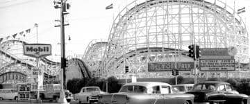 Vintage photo showcasing an overview of Belmont Park in San Diego